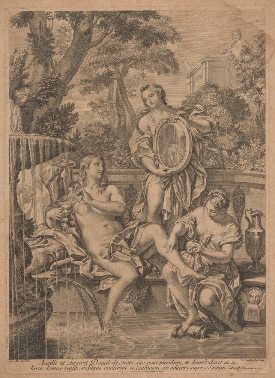 David a Batšeba od Robert van Audenaerd, after Carlo Maratta