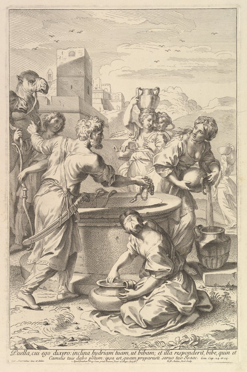 Rebecca a Eliezer. od Robert van Audenaerde