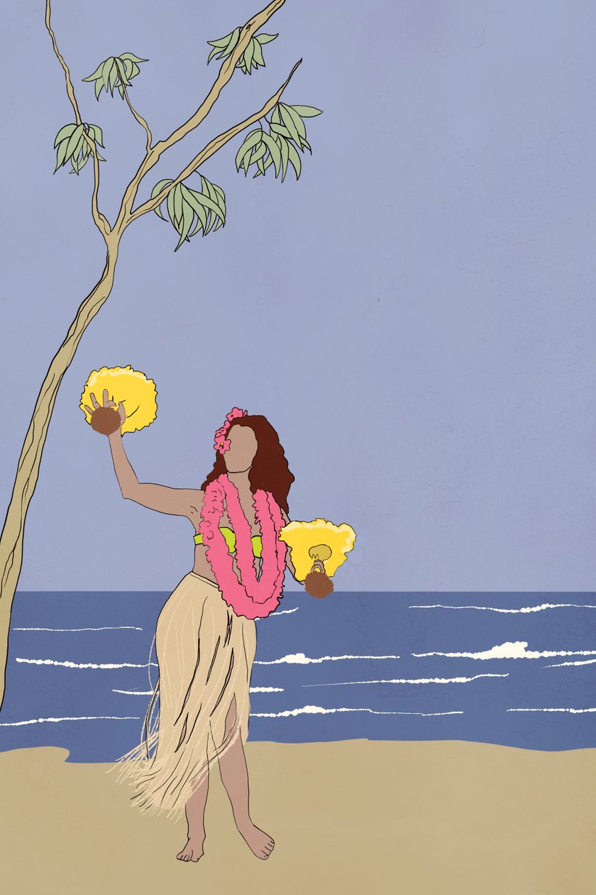 Hula Girl, 2022 (digitální) od Roberta Murray
