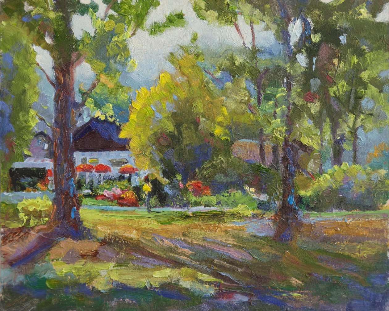 Stanley Park, 2023 (olej na desce) od Roberta Murray