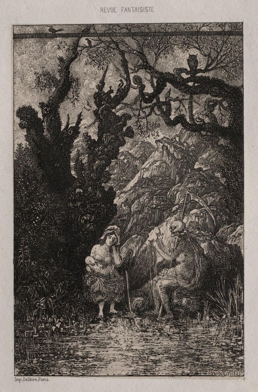 Smrt a mladá matka, 1861. od Rodolphe Bresdin