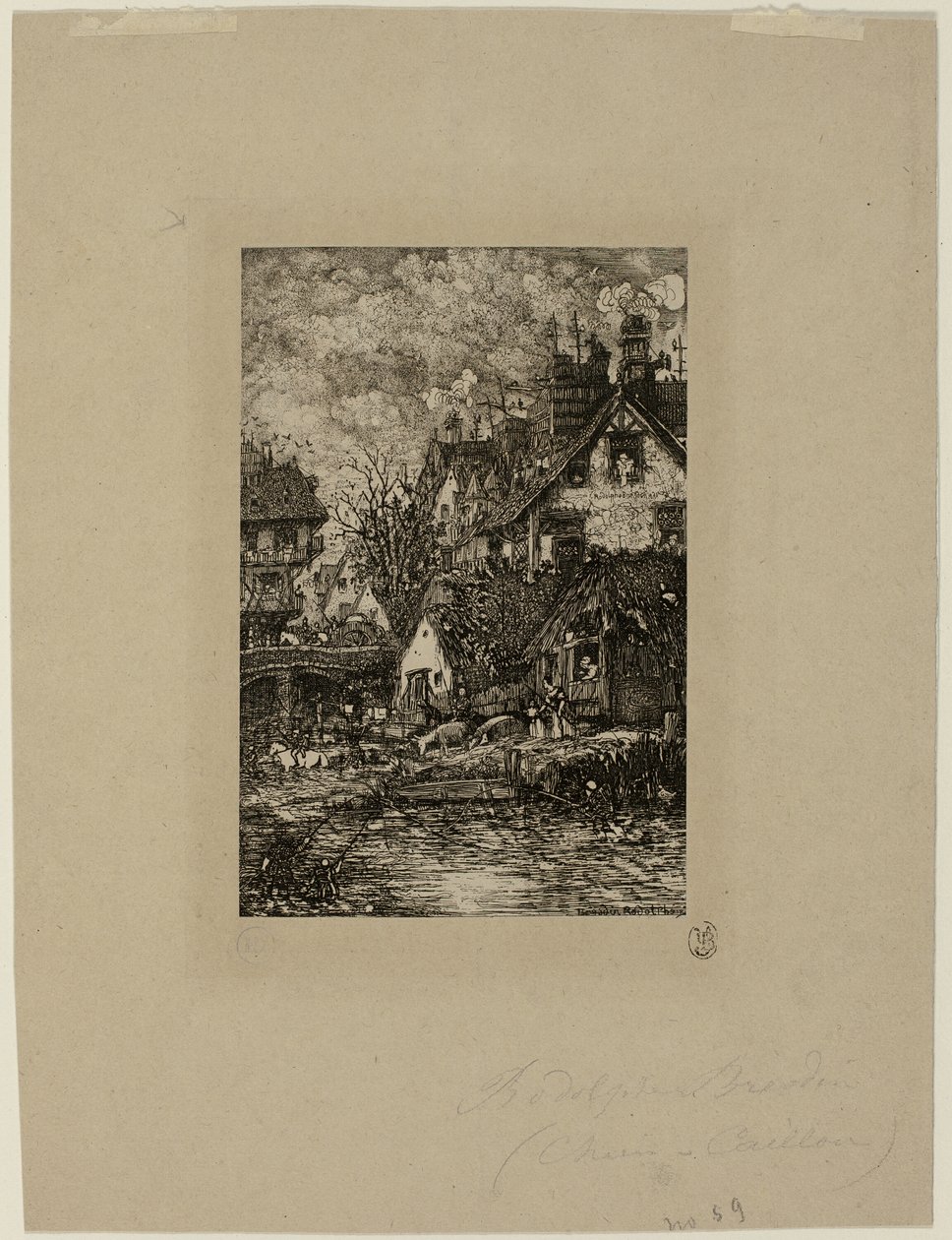 Vstup do vesnice z Revue Fantaisiste od Rodolphe Bresdin