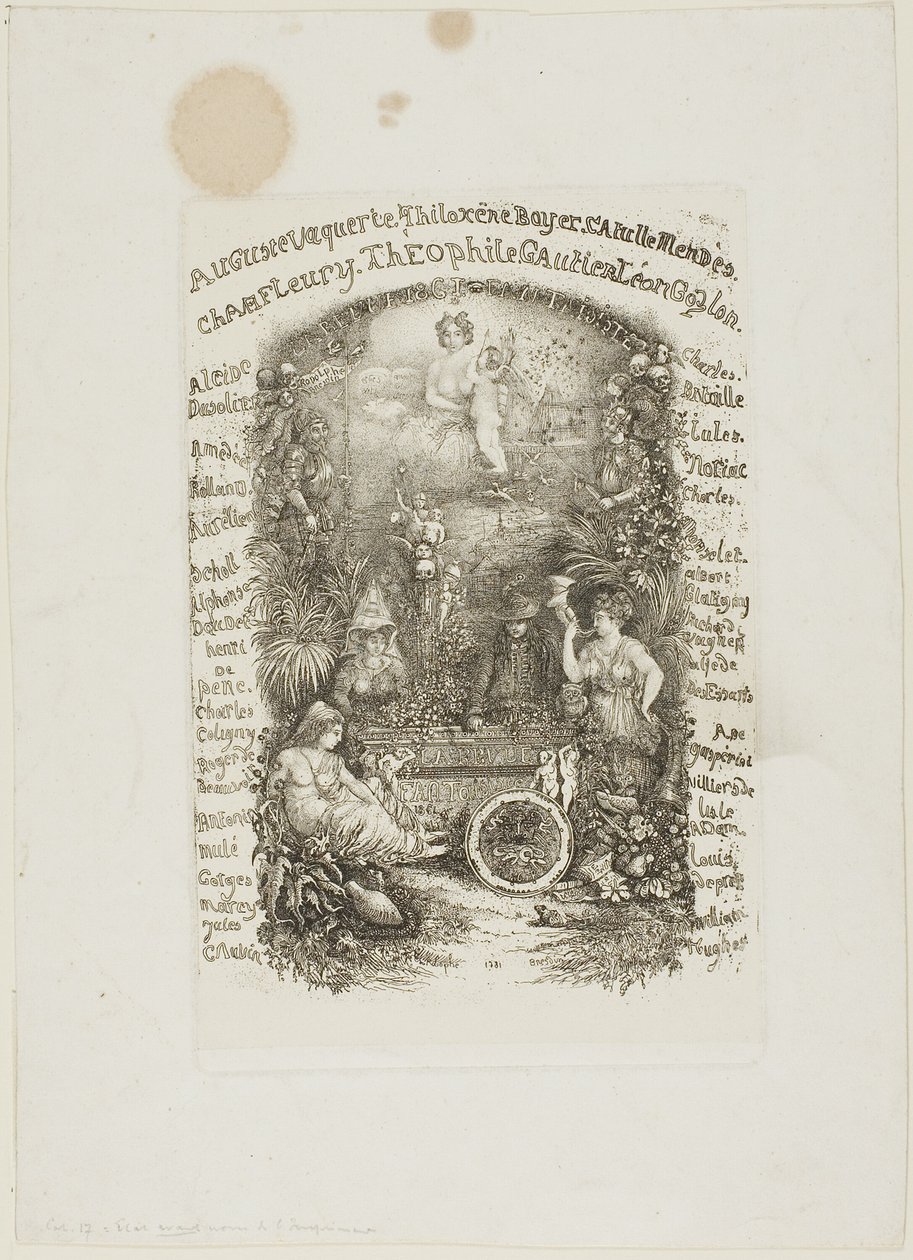 Frontispis pro Revue Fantaisiste od Rodolphe Bresdin