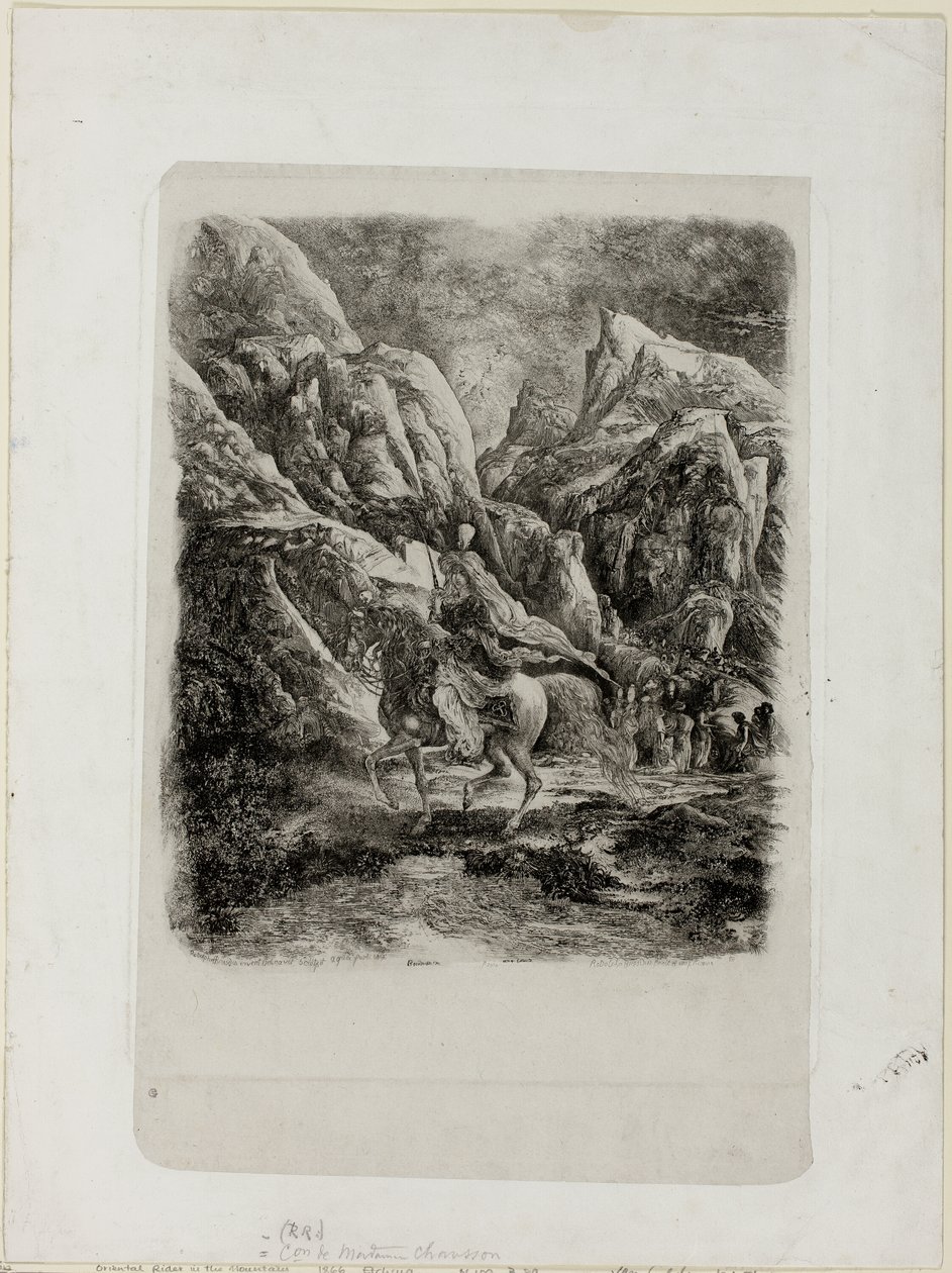 Jezdec v horách od Rodolphe Bresdin