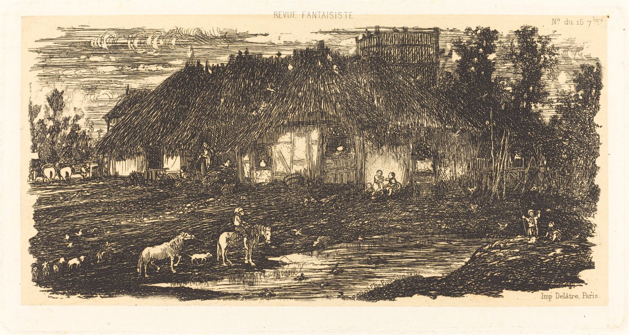 Hospodářský dvůr od Rodolphe Bresdin