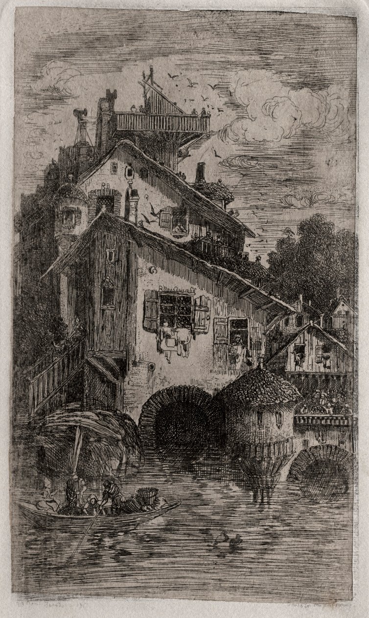 Mlýn, 1866. od Rodolphe Bresdin