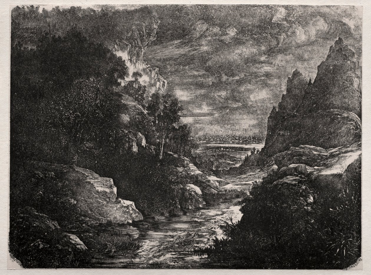 Horský potok, 1871. od Rodolphe Bresdin