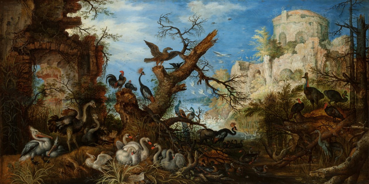 Krajina s ptáky, 1622 od Roelandt Jacobsz. Savery