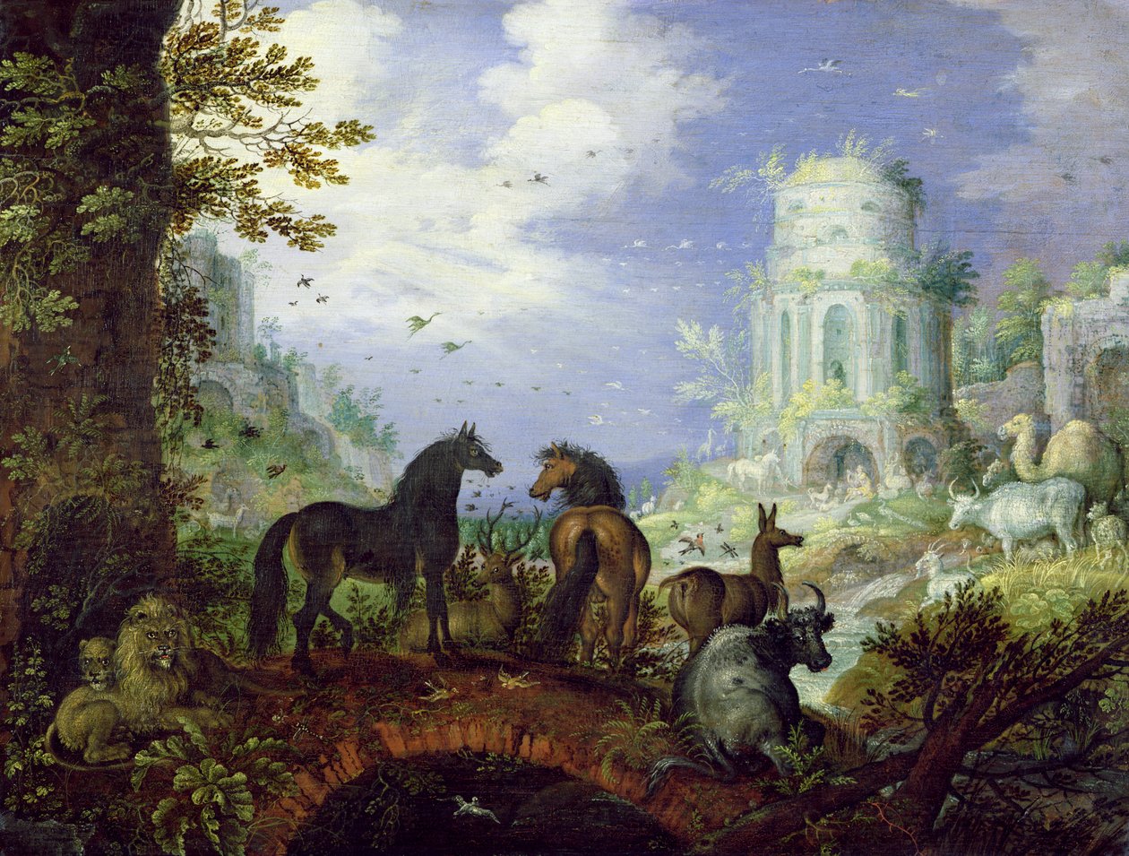 Orpheus okouzlující zvířata, 1626 od Roelandt Jacobsz. Savery
