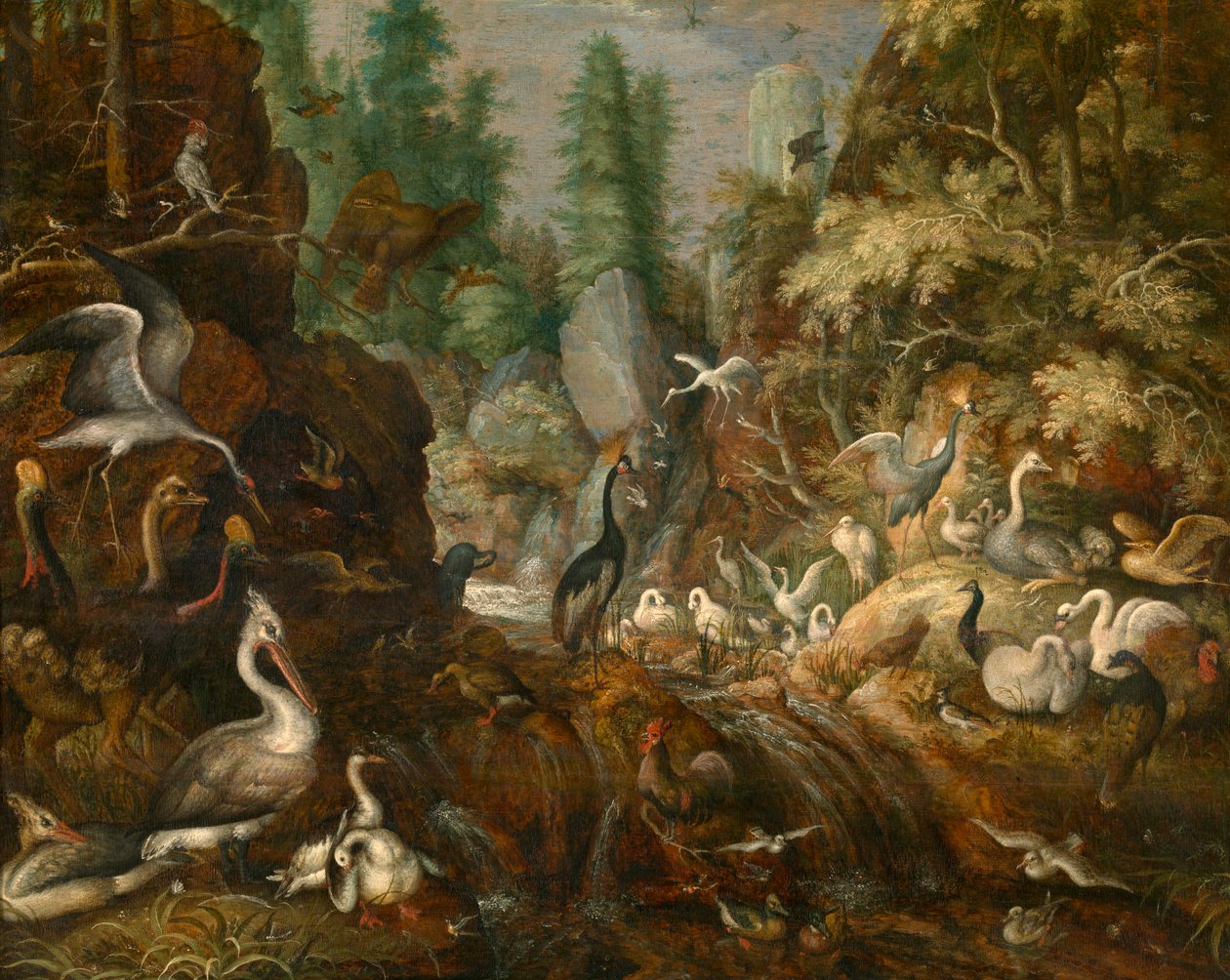 Ptačí ráj (olej na desce) od Roelandt Jacobsz. Savery