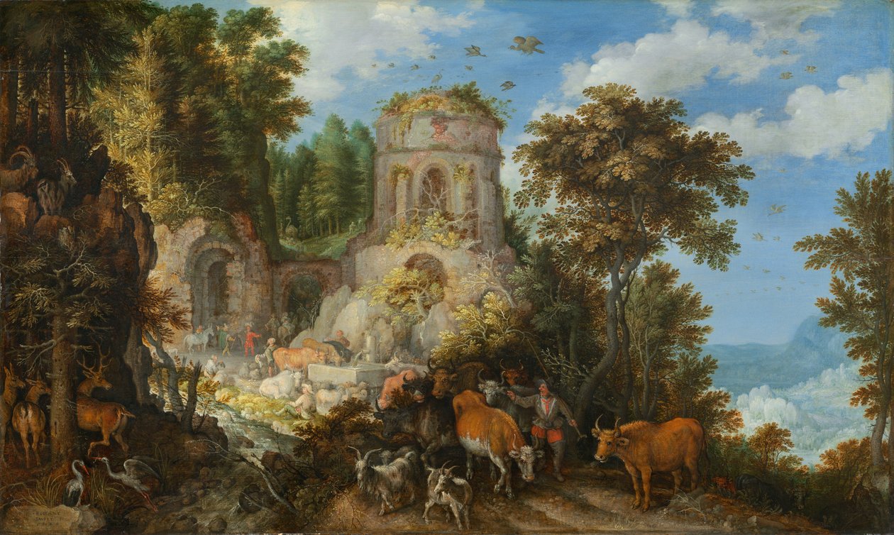 Krajina s útěkem do Egypta od Roelandt Jacobsz. Savery