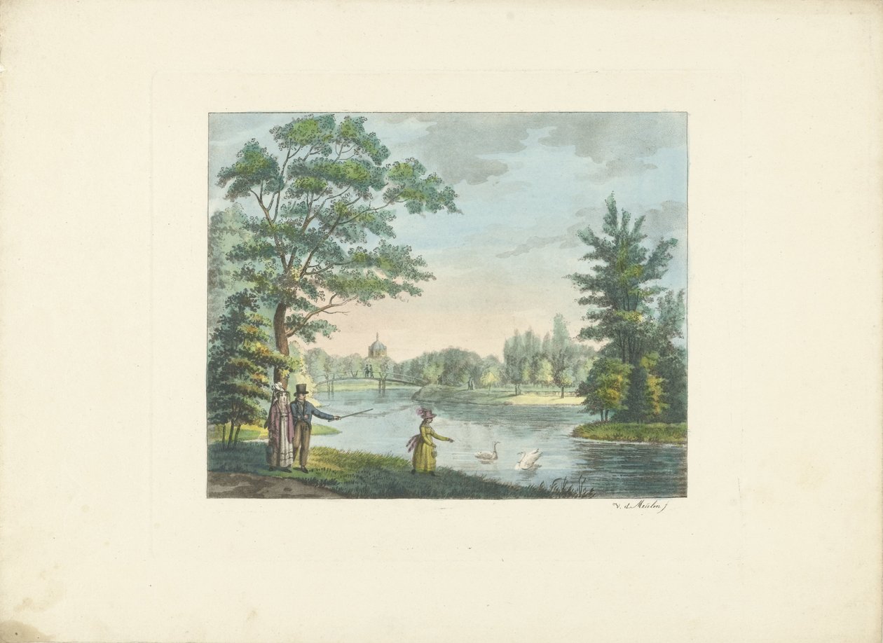 Turisté v parku od Roelof van der Meulen