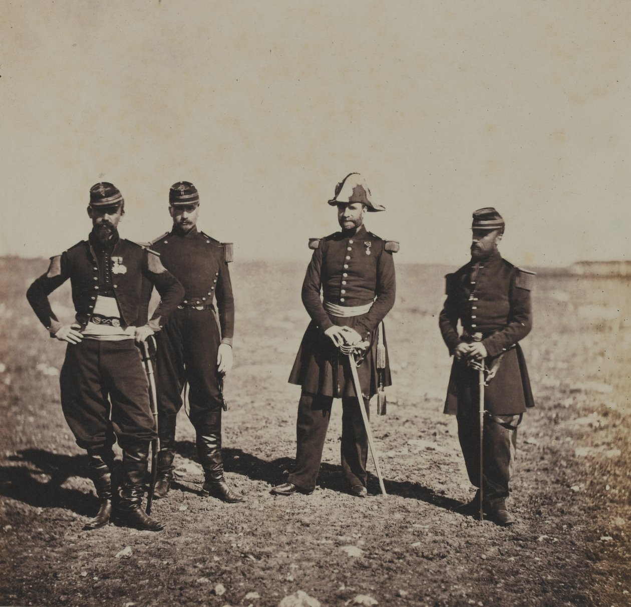 Generál Beuret a důstojníci jeho štábu od Roger Fenton