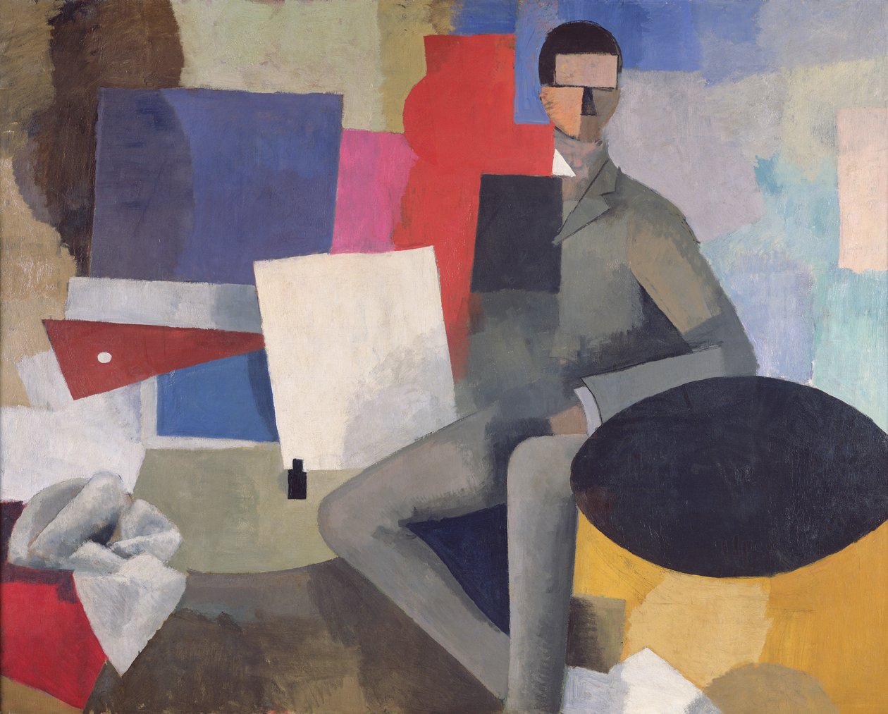 Sedící muž nebo architekt od Roger de La Fresnaye