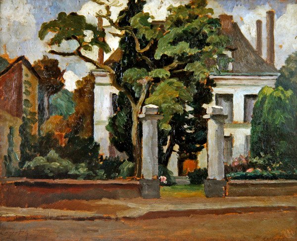 Předměstský dům (olej na panelu) od Roger Eliot Fry