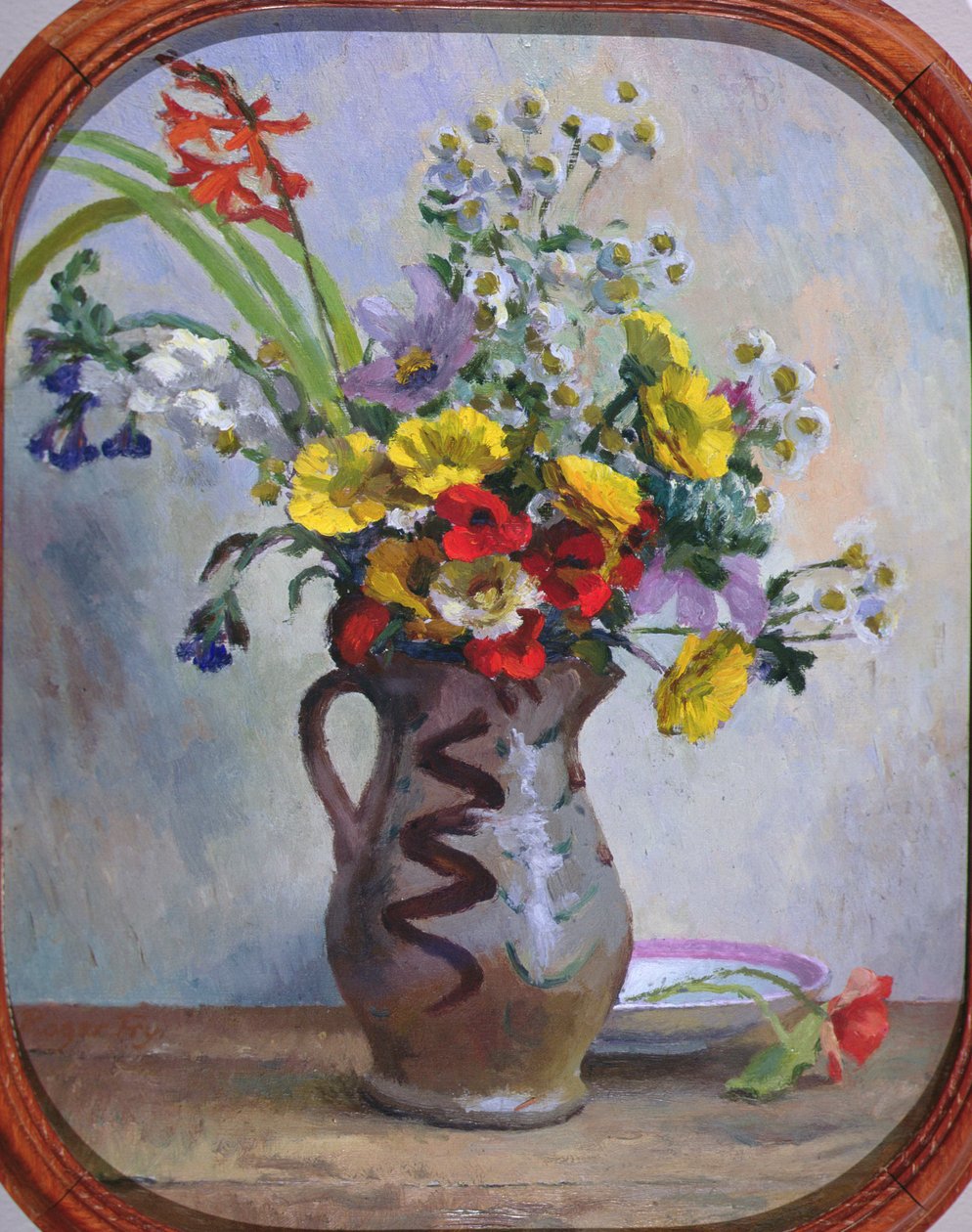 Letní květiny, asi 1922 (olej na desce) od Roger Eliot Fry