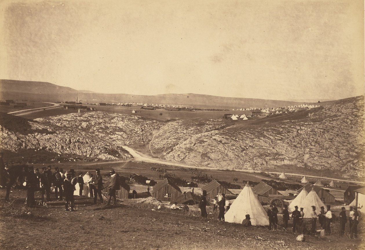 Tábor jízdního dělostřelectva od Roger Fenton