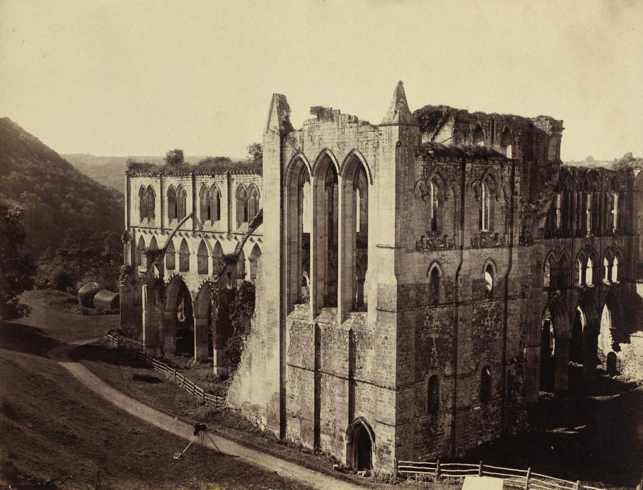 Opatství Rievaulx, Severní transept, 1854. od Roger Fenton