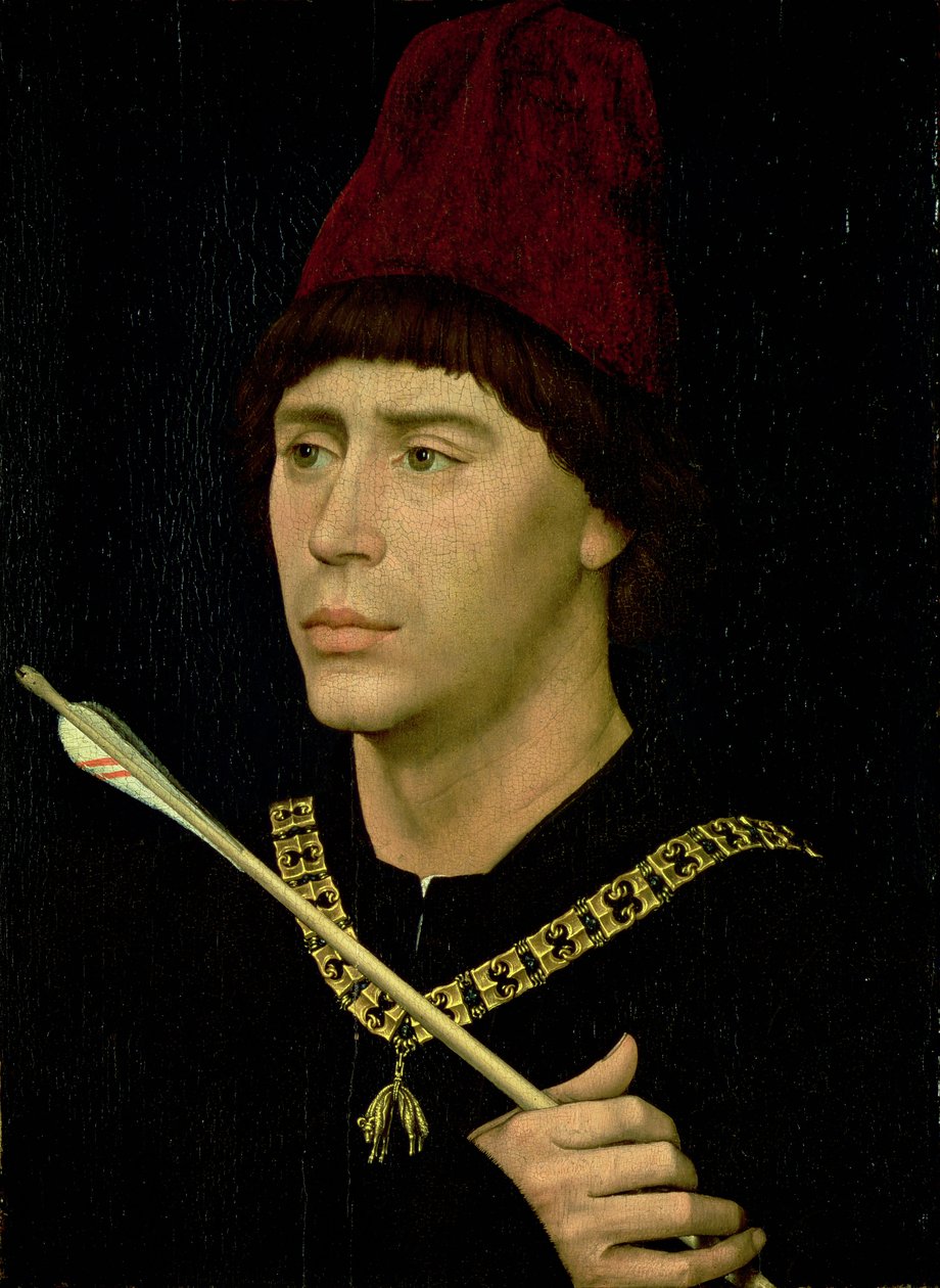 Portrét Antoina (142122-1504) bastard z Burgundska, rytíř Řádu zlatého rouna, kolem roku 1456 od Rogier van der Weyden