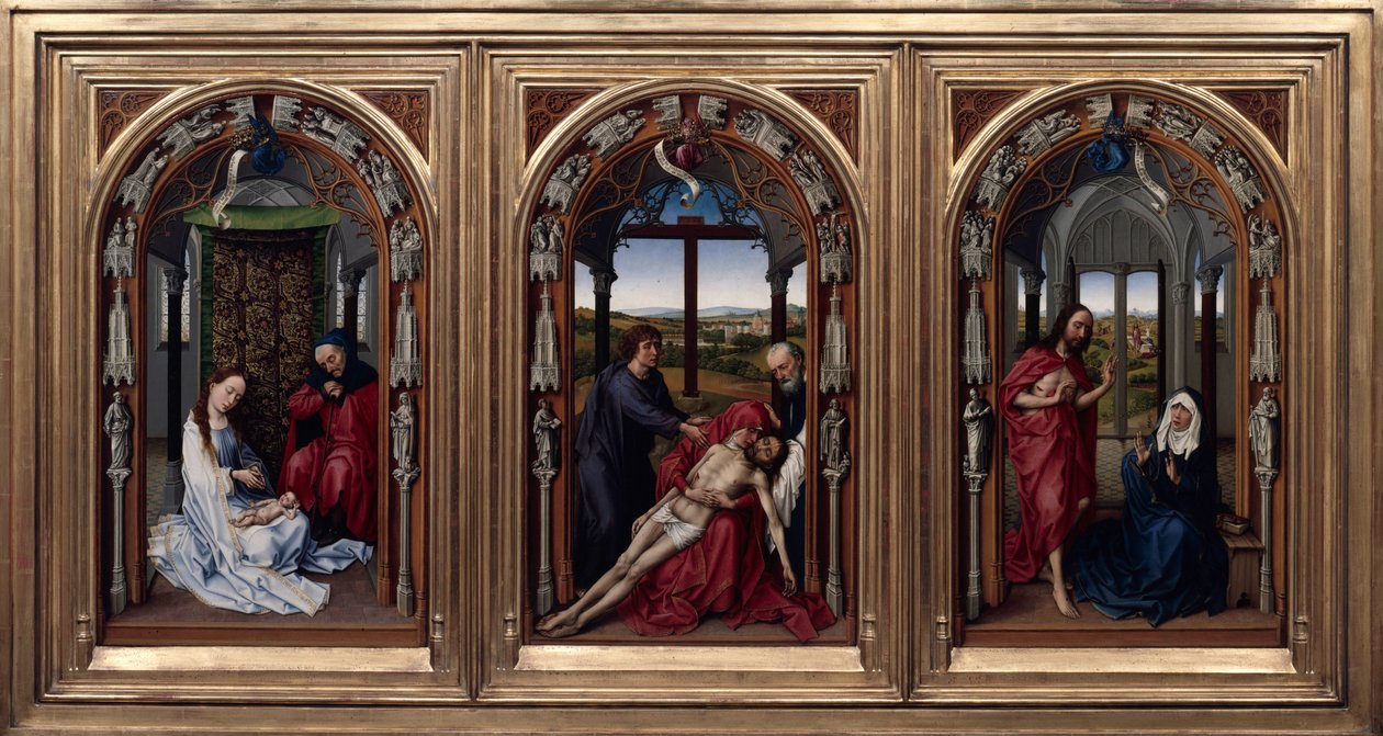 Oltář Panny Marie (Miraflores Altar) od Rogier van der Weyden