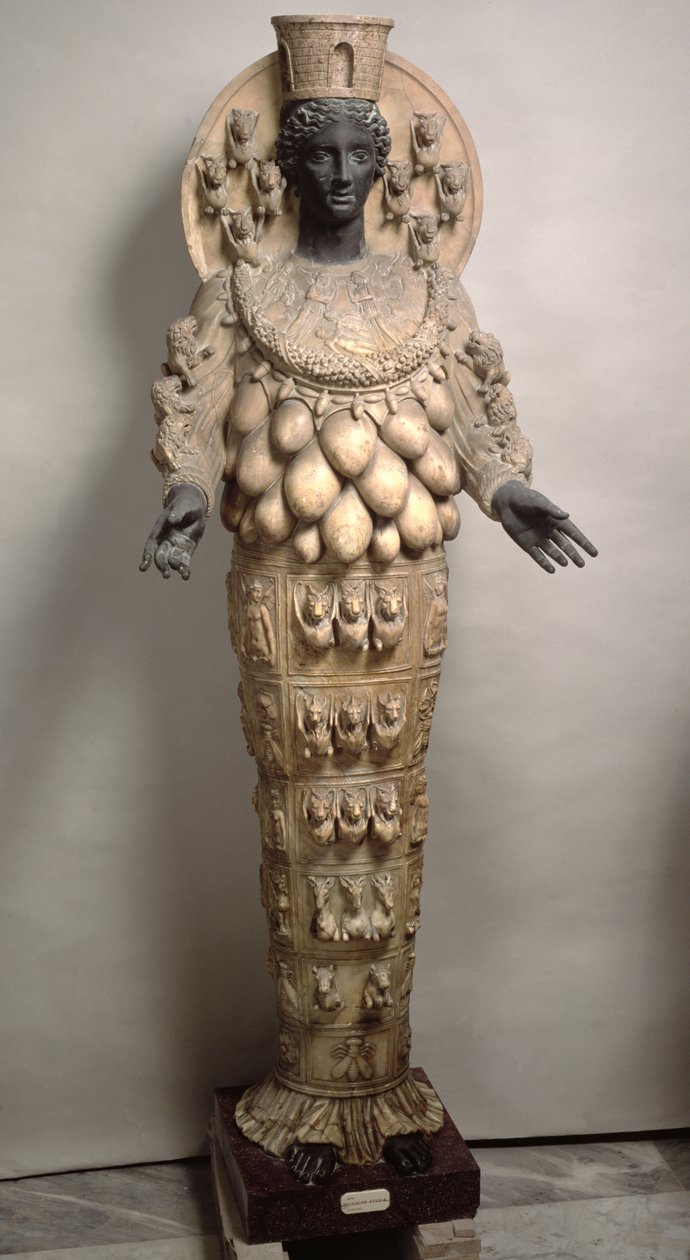 Artemis z Efesu (bronz a alabastr) od Roman