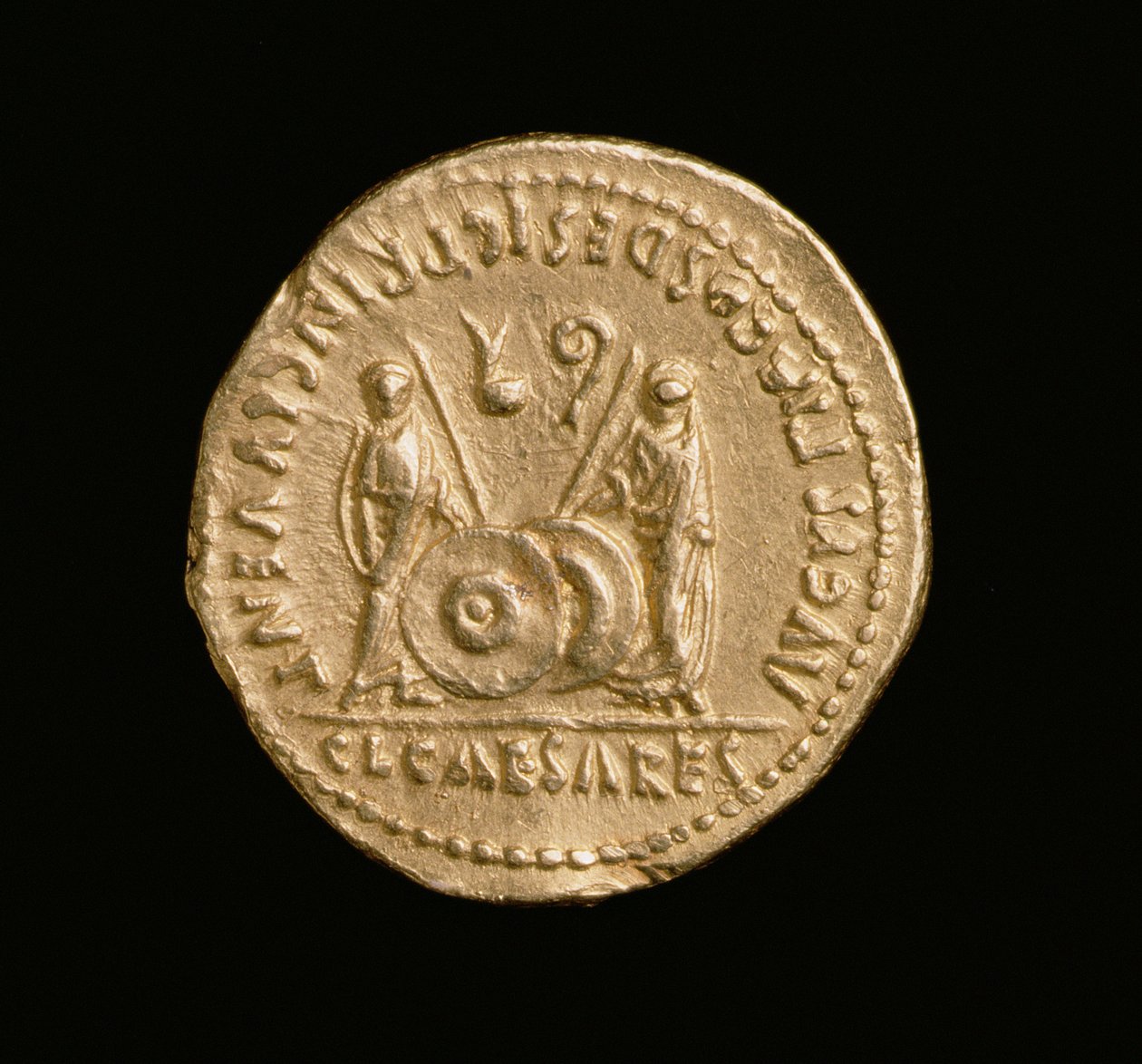Aureus císaře Augusta (31 př. n. l. – 14 n. l.) Římská mincovna (revers) (zlato) (avers viz 168069) od Roman