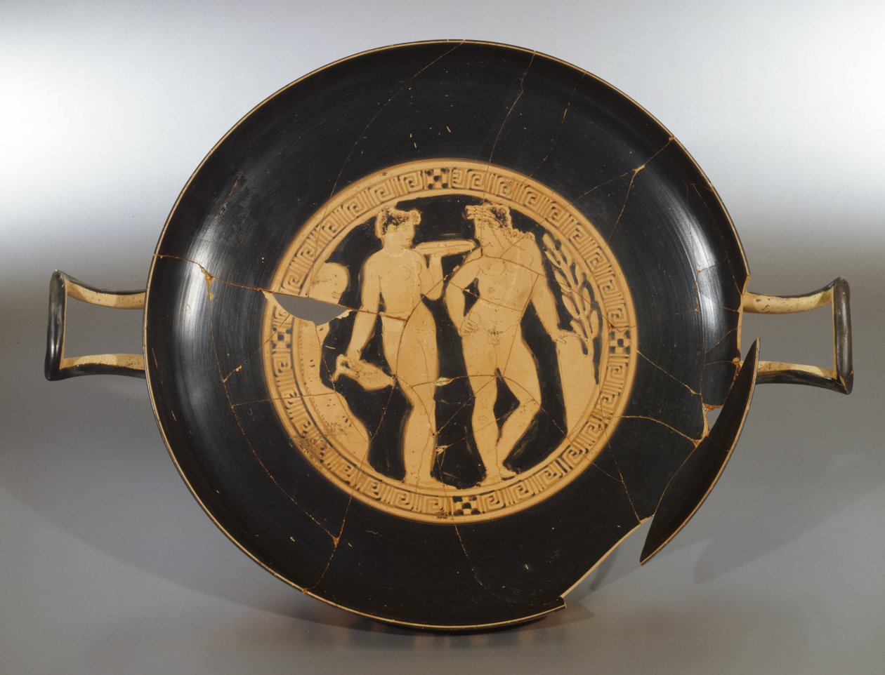 Černofigurová mísa, z hrobky Poggio Sommavilla (keramika) od Roman