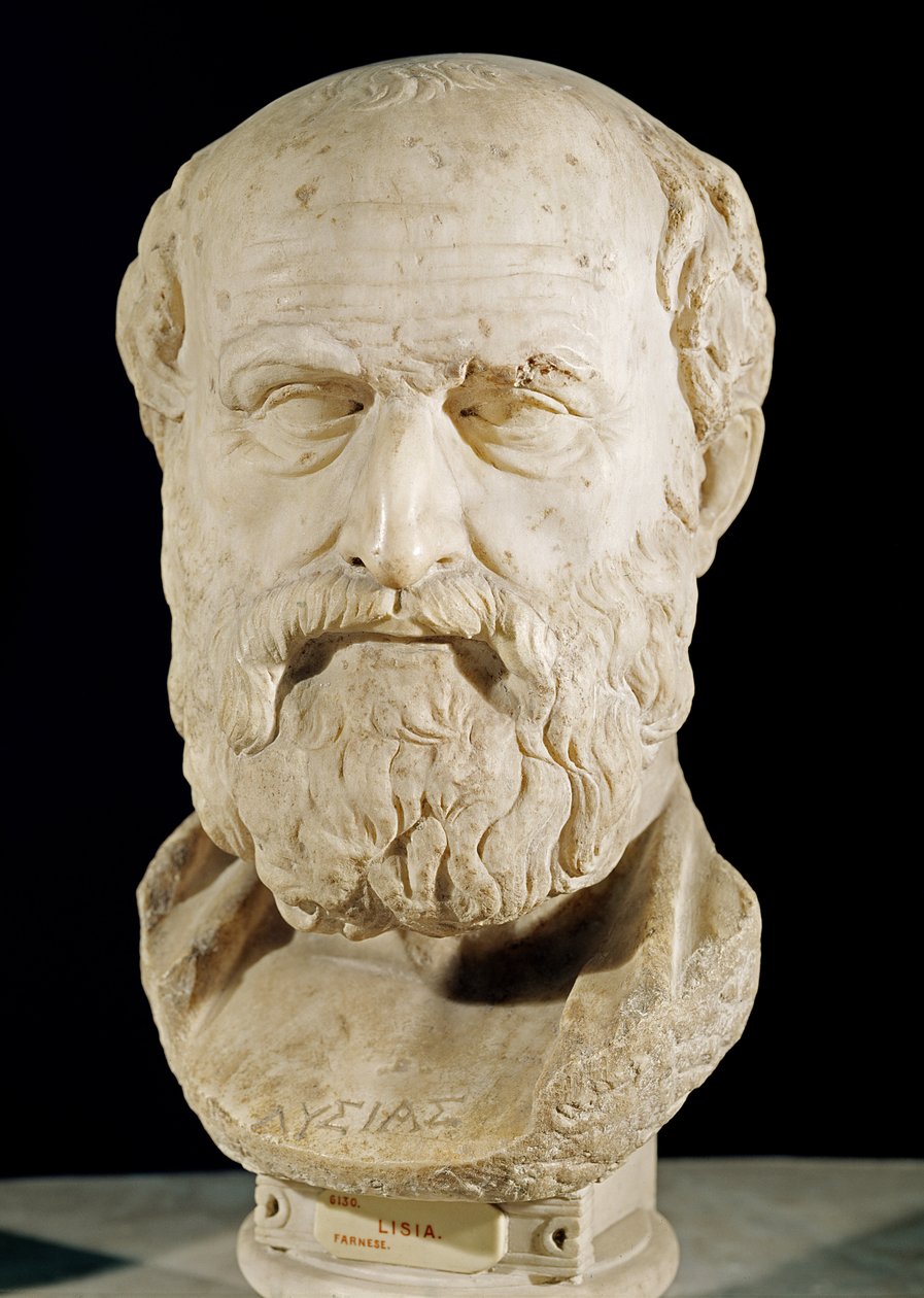 Busta Lysias (asi 458-asi 380 př.nl) (mramor) od Roman