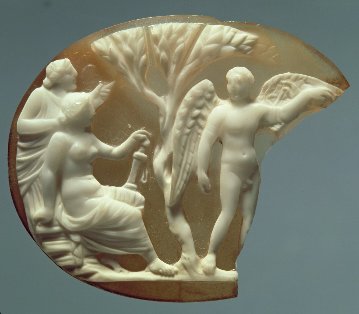 Cameo zobrazující Ikara a Daedala, 27 př. nl-14 n. l. (sardonyx) od Roman