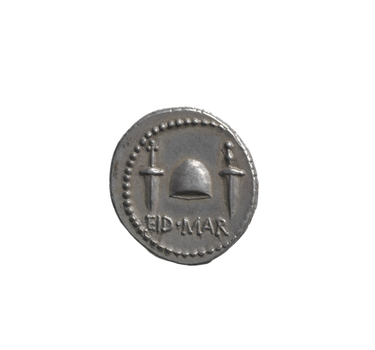 Denár zobrazující hlavu Bruta (stříbro) od Roman