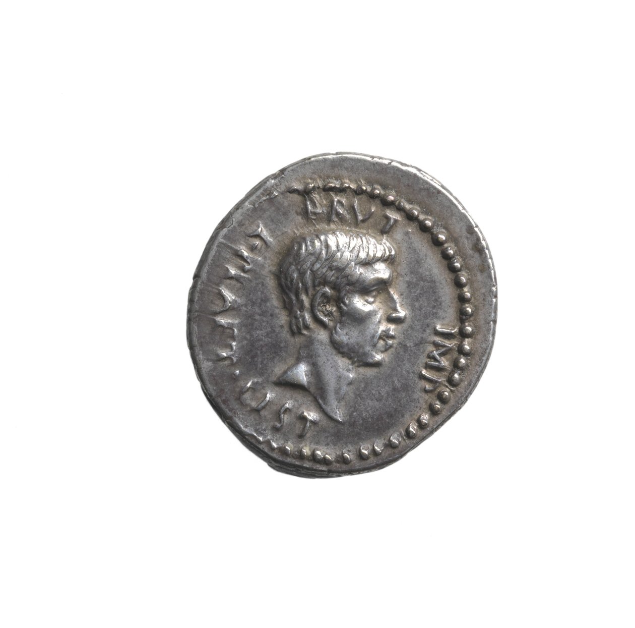 Denár zobrazující hlavu Bruta (stříbro) od Roman