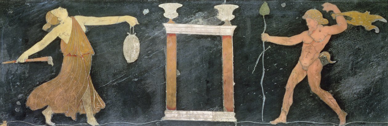 Maenad a satyr tanec (opus sectile) od Roman
