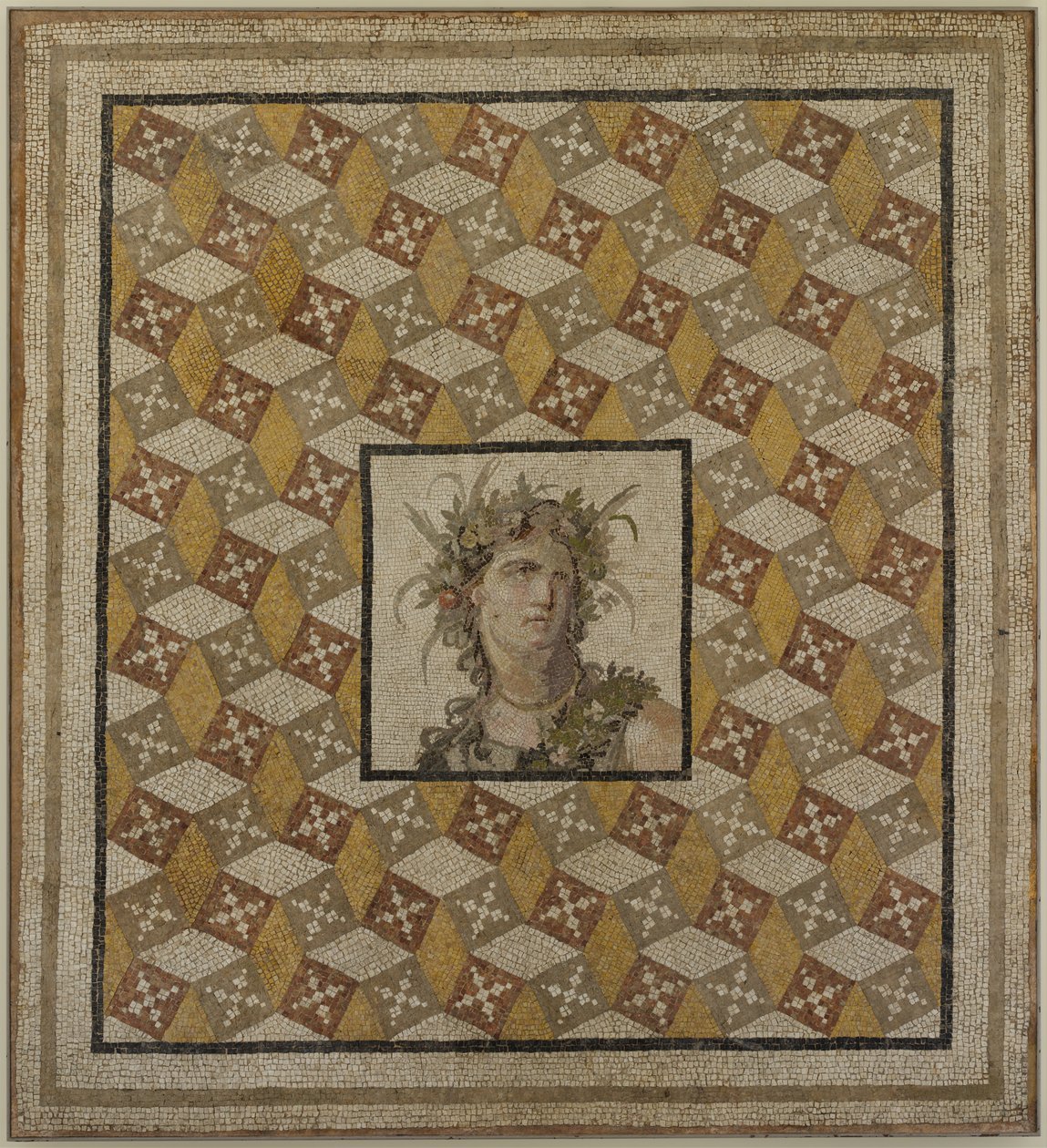 Mozaikový podlahový panel (kámen, dlaždice a sklo) od Roman