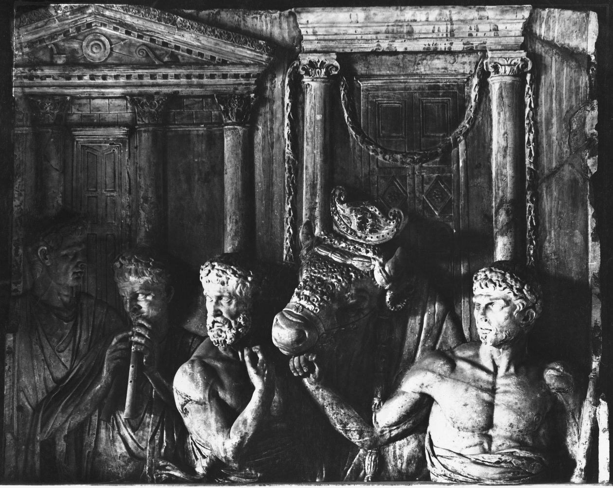 Reliéf zobrazující přípravy na oběť (viz také 159253) od Roman