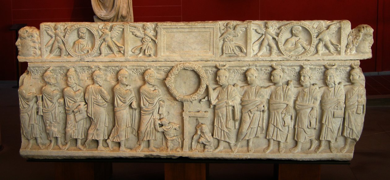 Sarkofág zobrazující Anastasis (mramor) od Roman