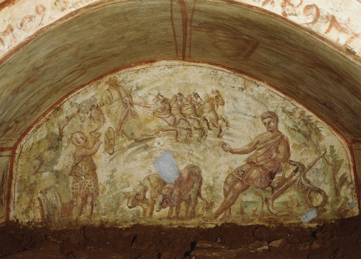 Nanebevstoupení Eliáše, katakomby Via Latina, Řím od Roman