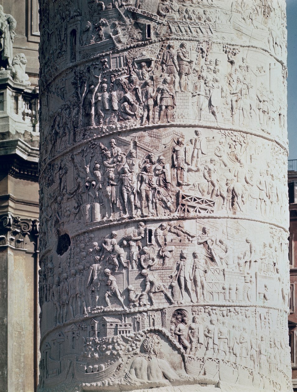 Bitva proti Dákům, detail z Trajánova sloupu, 113 n. l. (vápenec) od Roman