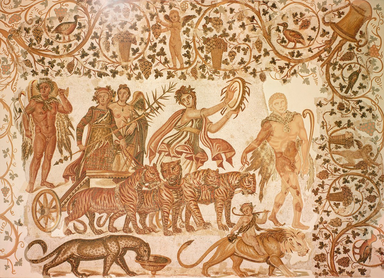Dionýsův triumf (mozaika) od Roman