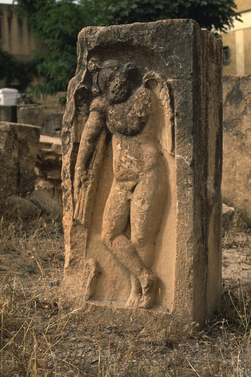 Stéla s okřídlenou postavou od Roman Imperial Period
