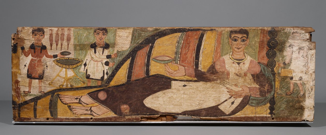 Fragmenty z malovaného sakrofágu ze 4. století n. l. od Roman Period Egyptian