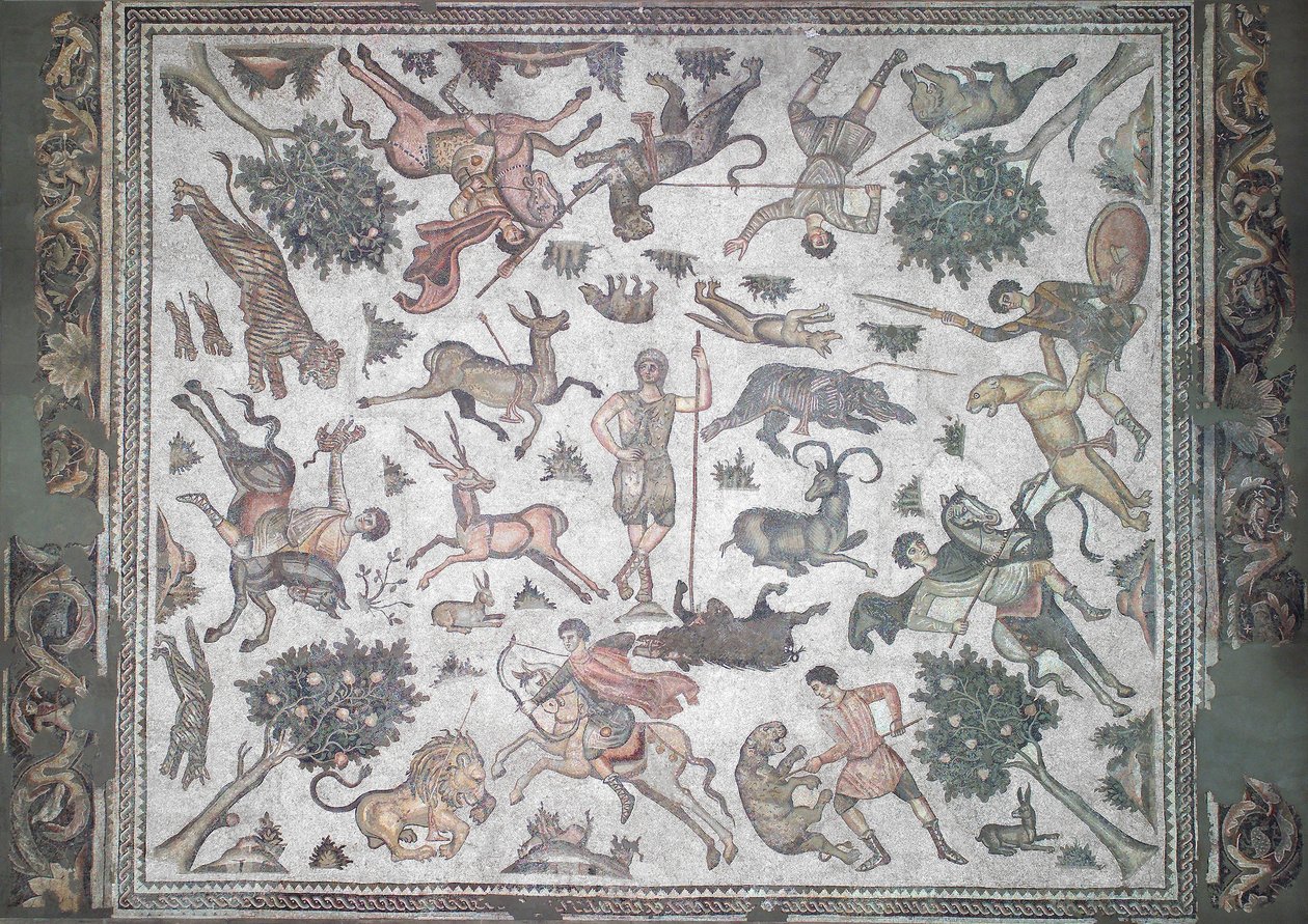 Worcesterská lovecká scéna (mozaika) od Roman Roman