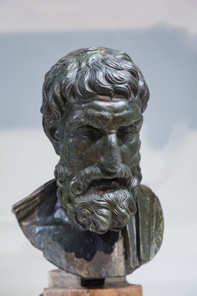 Busta Epicura (bronzová) od Roman