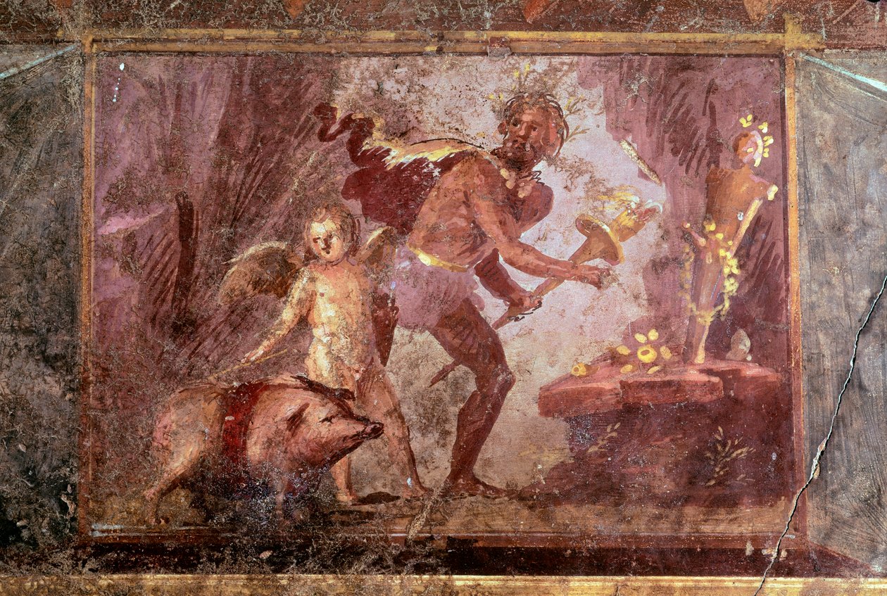 Freska z Villa of Mysteries, Pompeje od Roman