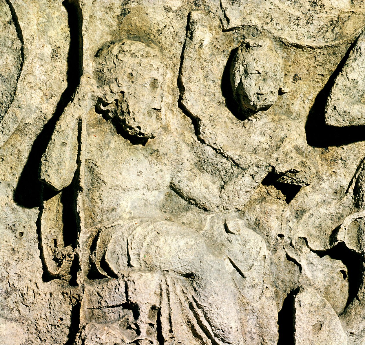 Vlys zobrazující krále Priama a Hecubu (detail) od Roman