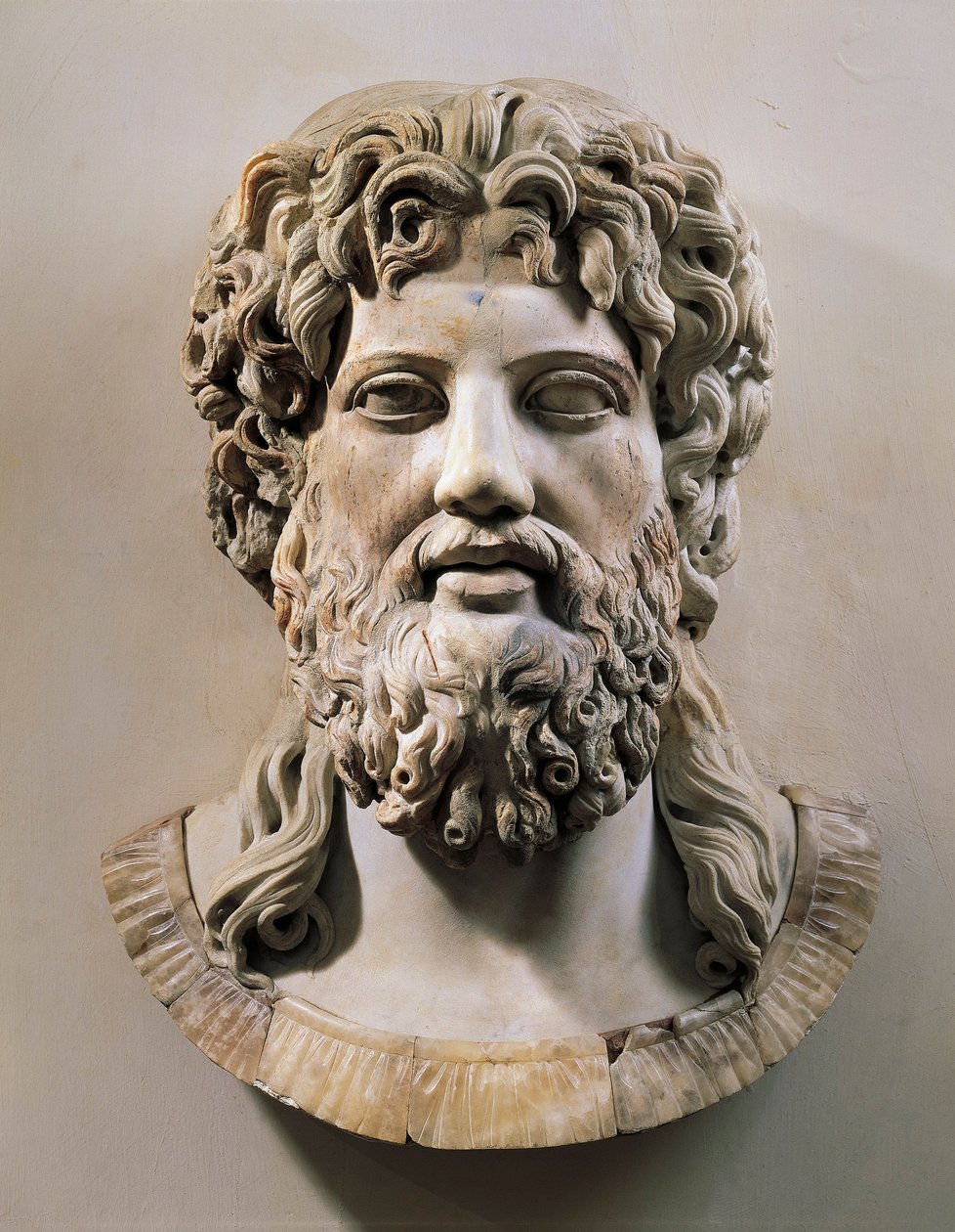 Hlava Asclepia nebo Zeuse (mramor) od Roman