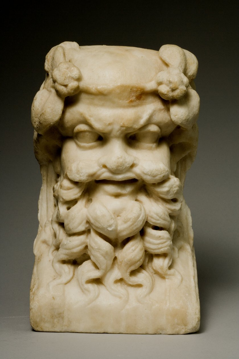 Head of a Herm, 1.-2. století našeho letopočtu (mramor) od Roman
