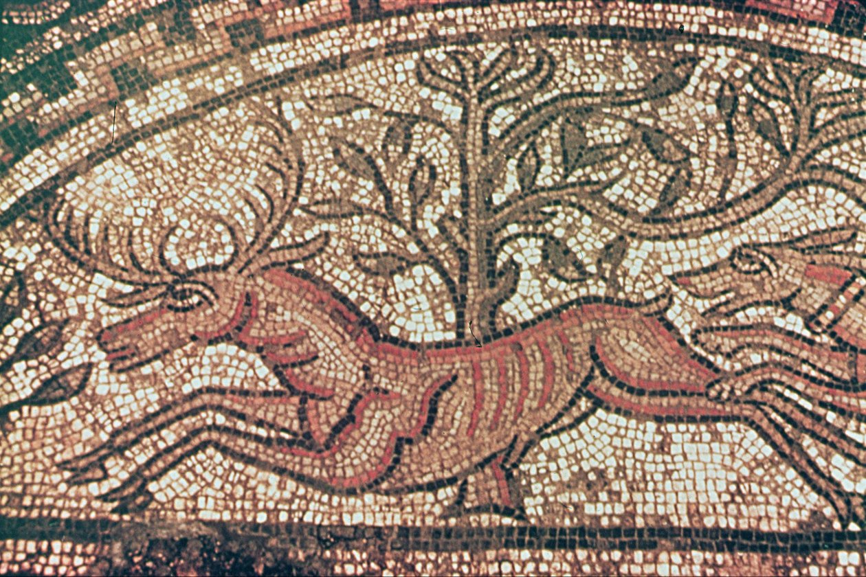 Dlažba Hinton St. Mary (detail) cca 350 nl (mozaika) od Roman