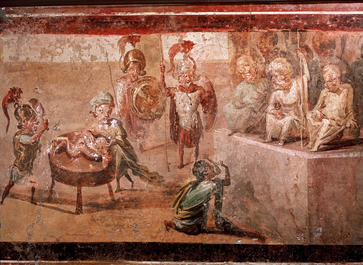 Šalamounův soud (freska od Roman