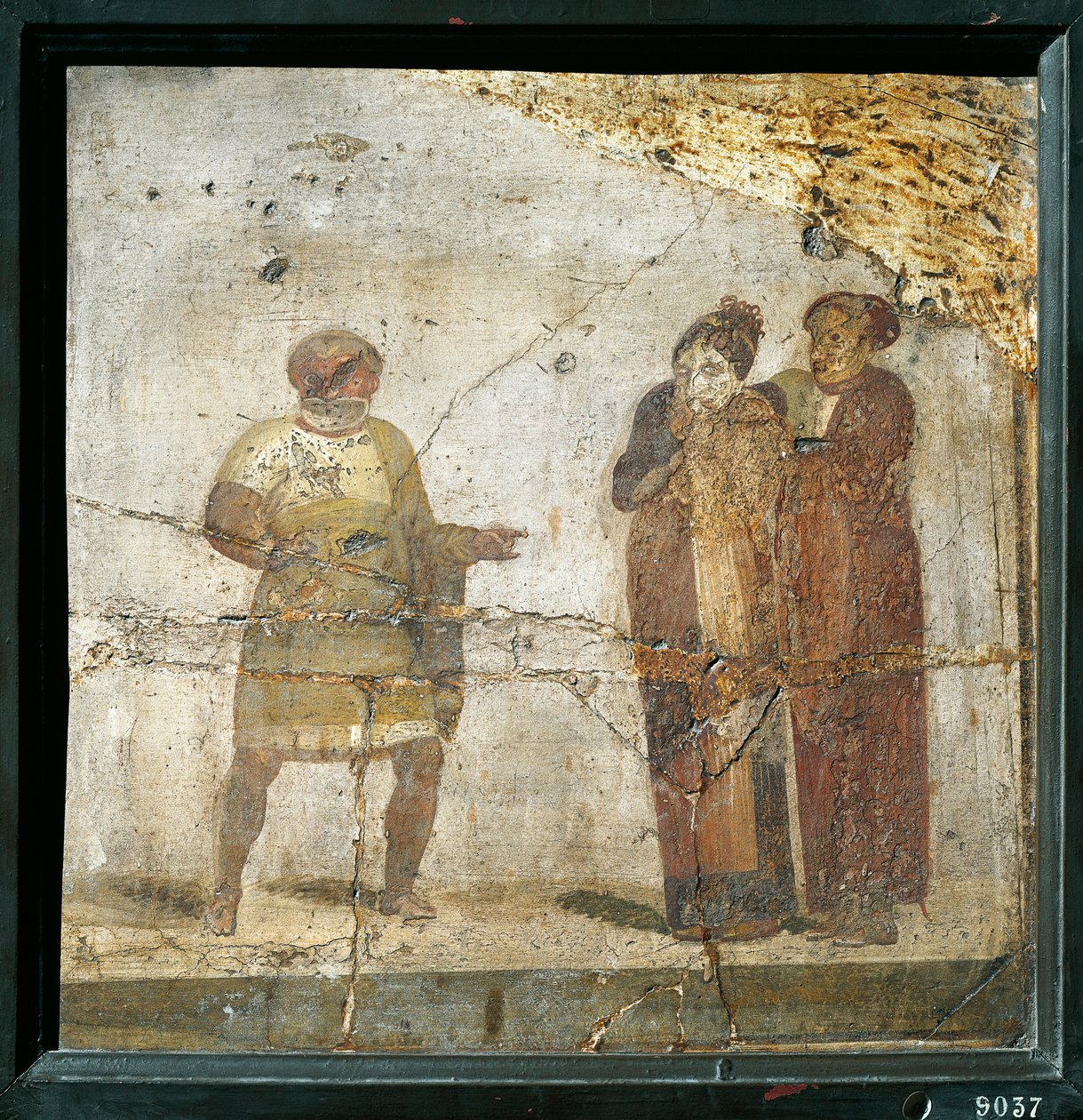 Itálie, Kampánie, Pompeje, Divadelní scéna, freska od Roman Roman