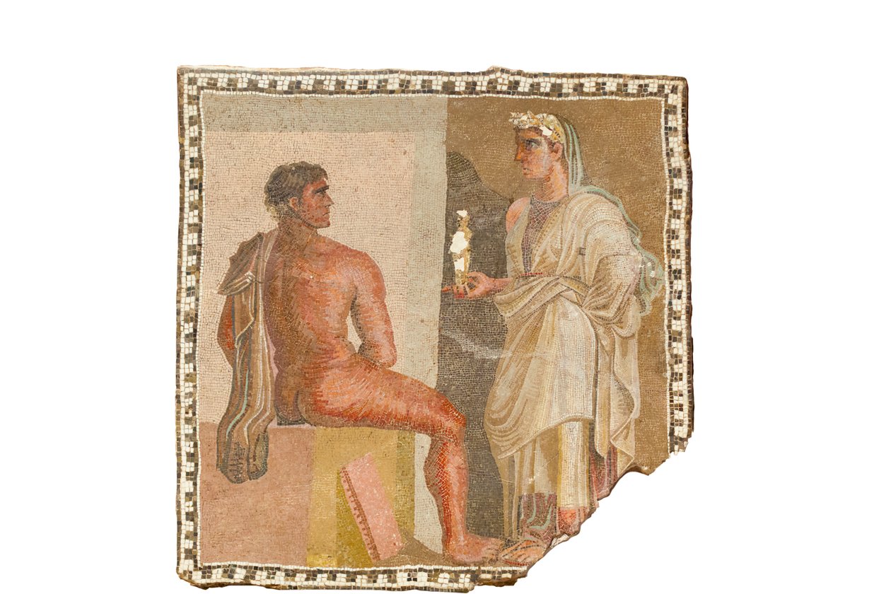 Mozaika s Orestem a Ifigenie (mozaika) od Roman Roman